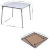 FurnitureR Klappbarer Quadratischer Tisch, 86 x 86 x 71 cm, Tragbarer Garten- und Campingtisch, GRAU, PVC-Oberfläche, (86 x 86 x 71 cm) Bild 2