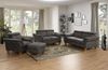 Cavadore 2-Sitzer-Sofa Ammerland / 2er-Couch im Landhausstil mit Federkern + verstellbaren Kopfstützen / 156 x 84 x 93 / Wildlederoptik, Grau Bild 2