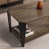 Modern Coffee Table, Walnut & Black, 91 x 40 x 47.5 cm | 100% Melamine Coated Particle Board, 18 mm Thick | Stylish Industrial Design for Home & Office Bild 5