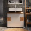 Waschbeckenunterschrank Eden Weiß 70 x 64.5 cm mit 2 Schubladen Vicco Bild 2