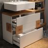Waschbeckenunterschrank Eden Weiß 70 x 64.5 cm mit 2 Schubladen Vicco Bild 4