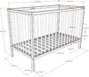 Set aus Babybett und Wickelregal Dino 124.4 x 84.4 x 65.4 cm Buche Natur Bild 4