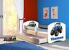 Kinderbett Jugendbett mit einer Schublade und Matratze Sonoma mit Rausfallschutz Lattenrost ACMA II 140x70 160x80 180x80 (42 Traktor, 160x80 + Bettkasten) Bild 4