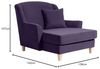 XXL Sessel Karil Bezug Veloursstoff Buche natur / violett 21896 Bild 2