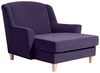 XXL Sessel Karil Bezug Veloursstoff Buche natur / violett 21896 Bild 3