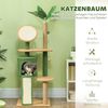 PawHut Kratzbaum 139 cm, mit Katzenhöhle, Spielball, Sisal-Kratzsäulen, für Katzen bis 5 kg, Grün Bild 3