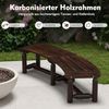 FANTASK Gartenbank für 2-3 Sitzer aufwärts, 325 kg Belastbarkeit, Wetterfeste Bank ohne Rückenlehne, Holzbank mit geschwungenem Design, Außenbank für Hinterhof, Veranda, Garten. Bild 3