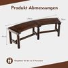 FANTASK Gartenbank für 2-3 Sitzer aufwärts, 325 kg Belastbarkeit, Wetterfeste Bank ohne Rückenlehne, Holzbank mit geschwungenem Design, Außenbank für Hinterhof, Veranda, Garten. Bild 2
