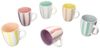 MamboCat Becher Beach Pastello Stripes 6er Set Kaffeebecher 340ml pastell Streifen, Steingut Bild 2