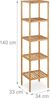Relaxdays Badregal mit 5 Ablagen, Bambus natur, 34 x 33 x 140 cm Bild 3