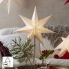 Stehlampe Weihnachtsstern Sensy von Star Trading, 3D Papierstern Weihnachten in Weiß mit Metall-Fuß, Dekostern Stehleuchte mit Kabelschalter, E14, Höhe: 78cm Bild 2