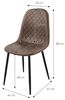 ML-DESIGN Stuhl Esszimmerstuhl mit Rückenlehne, Polsterstuhl mit Metallbeinen (4 St), Wohnzimmerstuhl ergonomisch Braun mit Kunstlederbezug Küchenstuhl Bild 3