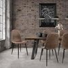 ML-DESIGN Stuhl Esszimmerstuhl mit Rückenlehne, Polsterstuhl mit Metallbeinen (4 St), Wohnzimmerstuhl ergonomisch Braun mit Kunstlederbezug Küchenstuhl Bild 2