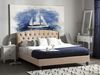 Polsterbett 'BORDEAUX' Leinenoptik mit Lattenrost Beige 160x200 cm Bild 2