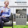Outsunny Sitzgruppe mit 2er Sofa, Sessel, Tisch, Kissen, (wetterfest Lounge-Set für 4 Personen, 4-tlg, Gartenmöbel Set aus Polyrattan), für Garten Balkon Braun+Dunkelgrau Bild 5