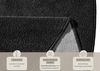 Runder Kurzflor Teppich Uni Fancy rund - schwarz - 133 cm Durchmesser Bild 4