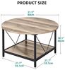YITAHOME FTLFCT-1004 Couchtisch, Holz, Grau verwaschen, 80D x 80W x 46H cm Bild 3