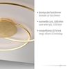 Licht-Erlebnisse Deckenleuchte ZOSPIGE, LED fest integriert, Warmweiß, LED Metall in Gold 3000 K warmweiß 3700 lm Modern Bild 4