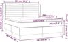 vidaXL Boxspringbett mit Matratze Hellgrau 160x200 cm Samt 3129279 Bild 2