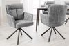 riess-ambiente Polsterstuhl BIG GEORGE grau / schwarz (Einzelartikel, 1 St), Esszimmer · Strukturstoff · 360° drehbar · mit Armlehne · Design Bild 2