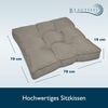 Beautissu Lounge Sitzkissen Outdoor Hellgrau, 10cm, 70cm, 70cm Bild 3