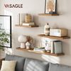 VASAGLE Wandregal, MDF vintagebraun, 40 x 20 x 3,8 cm Bild 5
