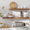 VASAGLE Wandregal, MDF vintagebraun, 40 x 20 x 3,8 cm Bild 3