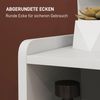 HOMCOM Nachttisch, Beistelltisch mit 2 Schubladen, offenes Fach, Nachtschrank, Nachtkommode für Schlafzimmer, Wohnzimmer, Weiß, 40 x 30 x 60 cm Bild 4