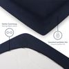 Blumtal® Basics Jersey Spannbettlaken 90x190 cm - Oeko-TEX Zertifiziert, 100% Baumwolle Bettlaken, bis 20cm Matratzenhöhe, Dark Ocean Blue - Blau Bild 4