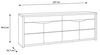 FORTE Saint Tropez Sideboard mit LED Beleuchtung, Holzwerkstoff, Beige/Braun/Weiß, 227,1 x 84,4 x 52,7 cm Bild 3