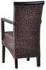 MiaMöbel Rattan Armlehnstuhl 'Larissa' braun Massivholz, Rattan Mahagoni Modern Bild 5