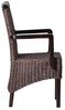 MiaMöbel Rattan Armlehnstuhl 'Larissa' braun Massivholz, Rattan Mahagoni Modern Bild 4
