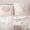 MTOnlinehandel Bettwäsche Landhaus Vintage 135x200 + 80x80 cm 2 tlg, 100% Baumwolle in Renforcé, Renforcé, 2 teilig, Oktoberfest Partnerbettwäsche mit Herzen, Sternen & Hirschen Bild 4