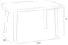 greemotion Esstisch Gartentisch Campingtisch Cayman 137x72 x H85 cm weiß Bild 2