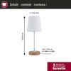 Paulmann No. 79636 Tischleuchte Neordic Stellan Weiß, Holz E27 Bild 2