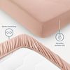 Blumtal® Spannbettlaken 180x200 cm 2er Set aus Microfaser - Oekotex zertifiziertes Bettlaken 180x200 - Leintuch 180x200/Spannbettuch 180x200 cm - Spannleintuch 180x200 cm - Bettlaken 180x200 - Rosa Bild 3