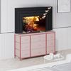 Baloveby Kommode Mit Schubladen, Sideboard Mit 10 Stoffschubladen & 3 Steckdose, Komodenschrank Wohnzimmer, Sideboard Flur, Aufbewahrungseinheit Mit Stoff, Stabiler Metallrahmen, Holztischplatte Bild 5