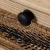 DRW Kommode aus Holz mit 2 Schubladen aus Weide mit Blatt in Natur und Schwarz, 40 x 30 x 52 cm Bild 3