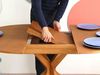 Ausziehbarer runder Esstisch 100 cm, 5 Personen, Jubi Echtholzfurnier Esche natur | Massiv Eschenholz Beine Ragaba Bild 4