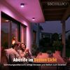 SSC-LUXon LED Außen-Deckenleuchte CELI-WX Bad Aufbauspot flach IP44 schwarz rund mit Smart WLAN LED, RGB & Weißtöne Bild 4