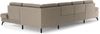 Cavadore Wohnlandschaft Moritz / Sofalandschaft mit Longchair im trendigen Design, Sitztiefenverstellung, Kopfstützen und mattschwarzen Metallfüßen / 335x82-107x212 / Mikrofaser, Perlbeige Bild 5