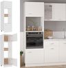 vidaXL Mikrowellenumbauschrank Küchenschrank Küche Hochschrank Küchenmöbel Küchenzeile für Backofen Mikrowelle Weiß 60 x 57 x 207 cm Holzwerkstoff Bild 2