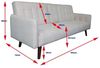 HTI-Living Schlafsofa Sofa mit Knopfsteppung Elouisa Grau, Stück 1 Teile, Schlafsofa einklappbare Mittellehne mit Becherhalter Bild 5