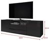 Selsey BROS – TV-Lowboard/Fernsehschrank Schwarz Matt/Schwarz Hochglanz Stehend Modern Bild 3