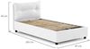 Talamo Italia - Einzelbett Adelaide, Bettkasten mit Stoffbezug, 100 % Made in Italy, Öffnung vorne, geeignet für Matratzen 80x190 cm, Weiß Bild 2