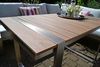 Dining Ecklounge Atlanta im Edelstahl/Teak Look - Polsterfarbe beige Bild 2