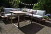 Dining Ecklounge Atlanta im Edelstahl/Teak Look - Polsterfarbe beige Bild 4