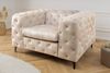 riess-ambiente Chesterfield-Sessel MODERN BAROCK 120cm champagner beige · Samt-Sessel mit Federkern (Einzelartikel, 1-St), Chesterfield · Ziersteppung · Rundum-Bezug · Lesesessel · Metallfüße Bild 5