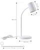 Lindby Schreibtischlampe Radka, Kunststoff Weiß IP20, 1 x 10 W LED Bild 4