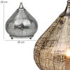 Marrakesch Orient & Mediterran Interior Nachttischlampe Orientalische Deko Tischlampe Nachttischlampe Lampe Jamiel Silber, Leuchtmittel nicht im Lieferumfang enthalten, Handarbeit Bild 5